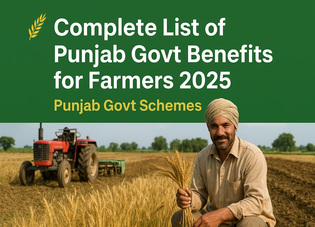 Complete List of Punjab Govt Benefits for Farmers 2025 | Punjab Govt Schemes